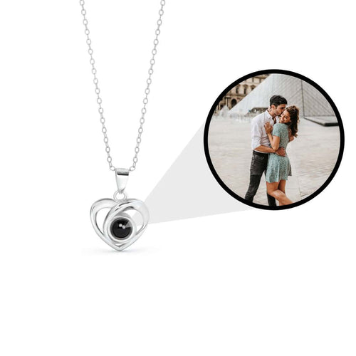 שרשרת תליון לב עם תמונה מוצפנת